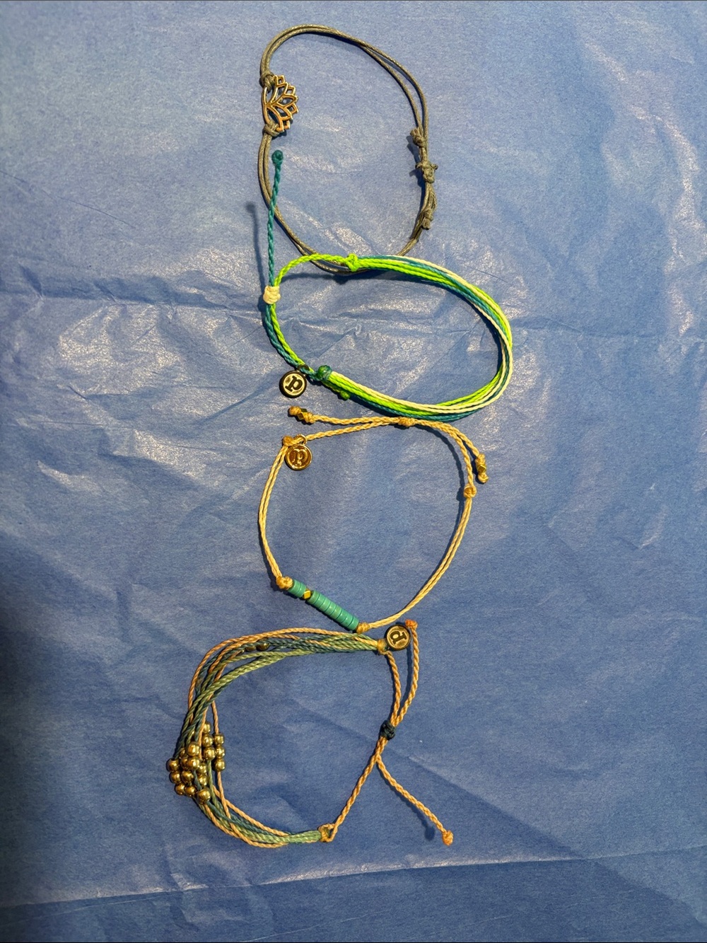 Pura Vida Bracelets x 3 and Lotus Flower Bracelet